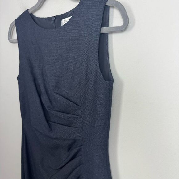 MAXMARA | Navy Sleeveless Dress Ruched Waist Detail Made in Italy Women’s Size M - Picture 3 of 7